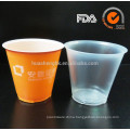 6oz clear double layer disposable plastic cup